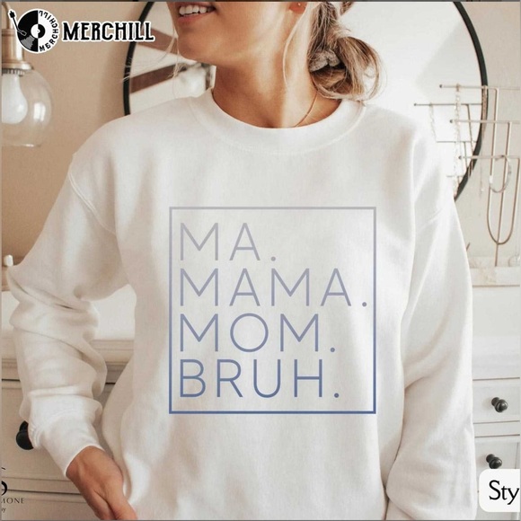 MA MAMA MOM BRUH Sweatshirt Unisex Size Small - Picture 1 of 5